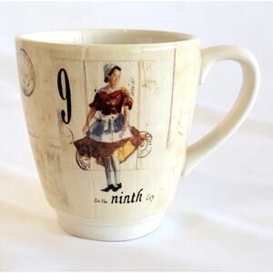 Williams Sonoma 12 Days of Christmas 9 10 Ninth Tenth Mug Cup Coffee Tea 2013